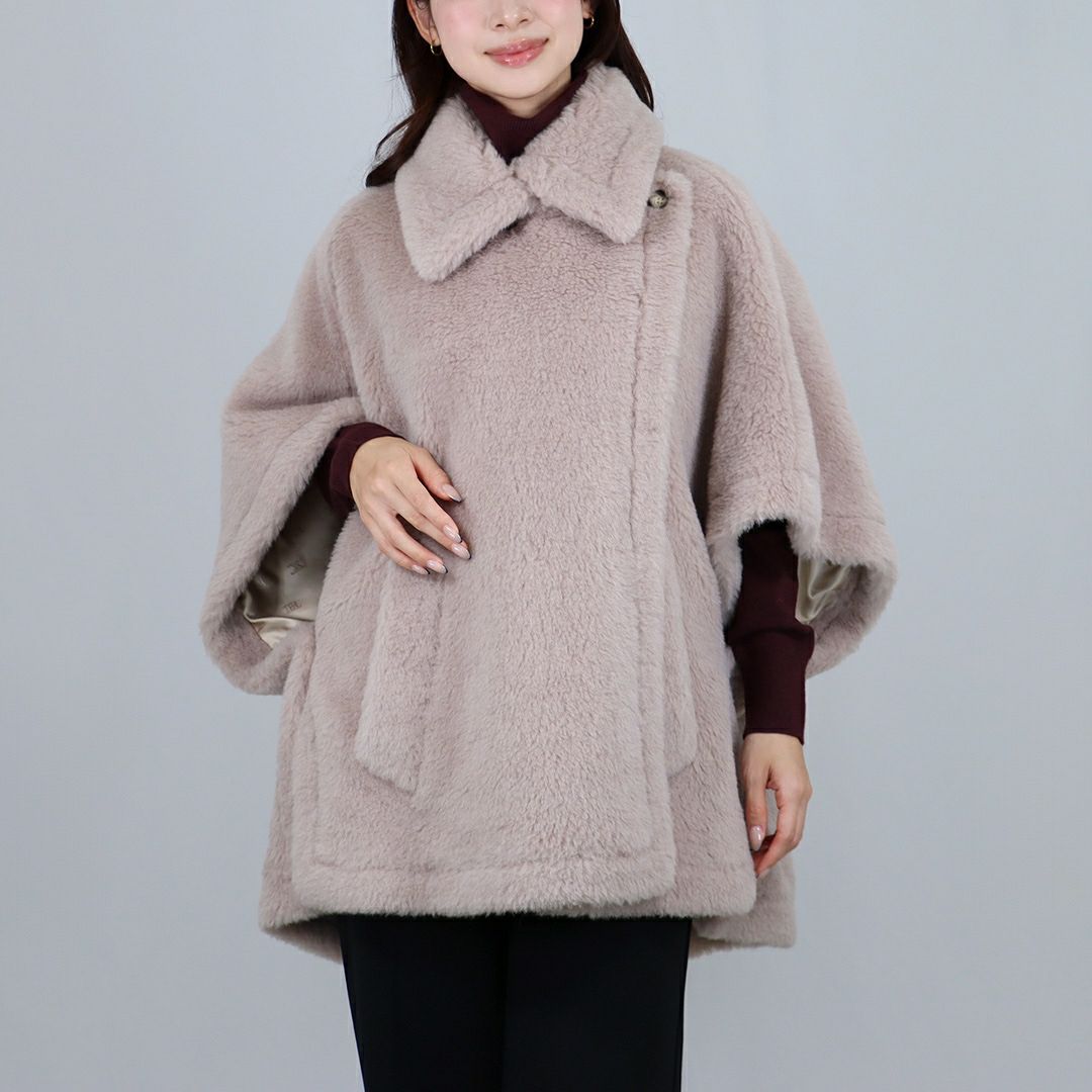 マックスマーラ MAXMARA レディース ケープ ボアジャケット TEBE1 テベ 2524736122 600 テディベア アルパカ