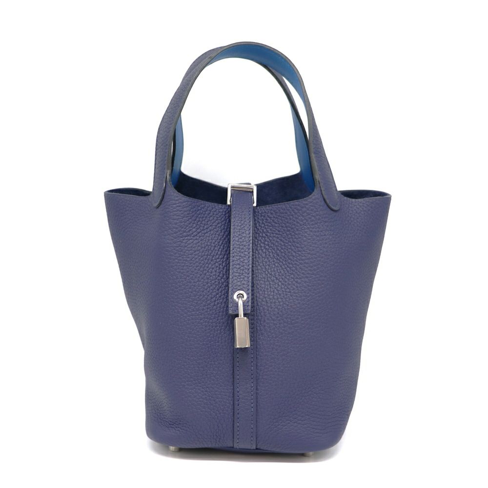 【リユース品】 エルメス HERMES バッグ ハンドバッグ ピコタンロック PM ブルーアンクル/シルバー金具 【お取り寄せ】