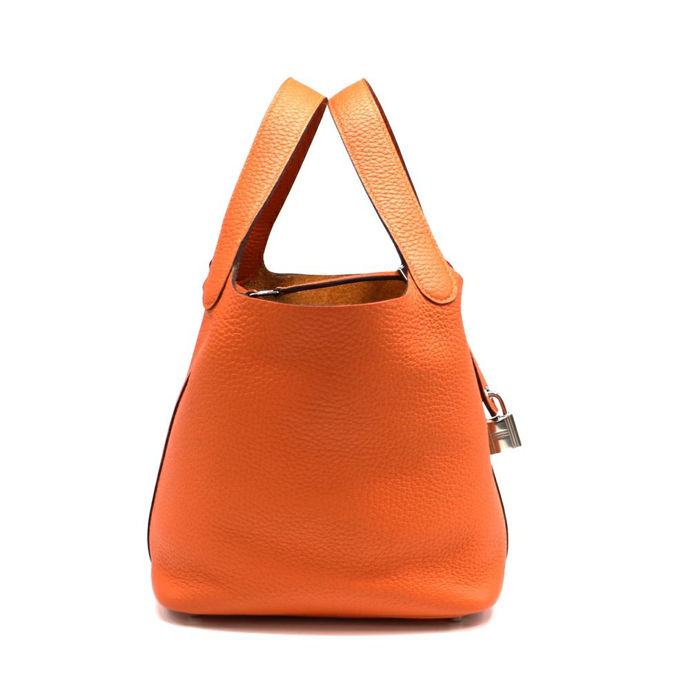 【リユース品】 エルメス HERMES バッグ ハンドバッグ ピコタンロック PM オレンジ/シルバー金具 【お取り寄せ】