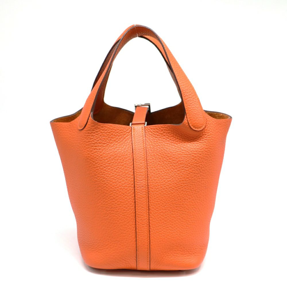 【リユース品】 エルメス HERMES バッグ ハンドバッグ ピコタンロック PM オレンジ/シルバー金具 【お取り寄せ】