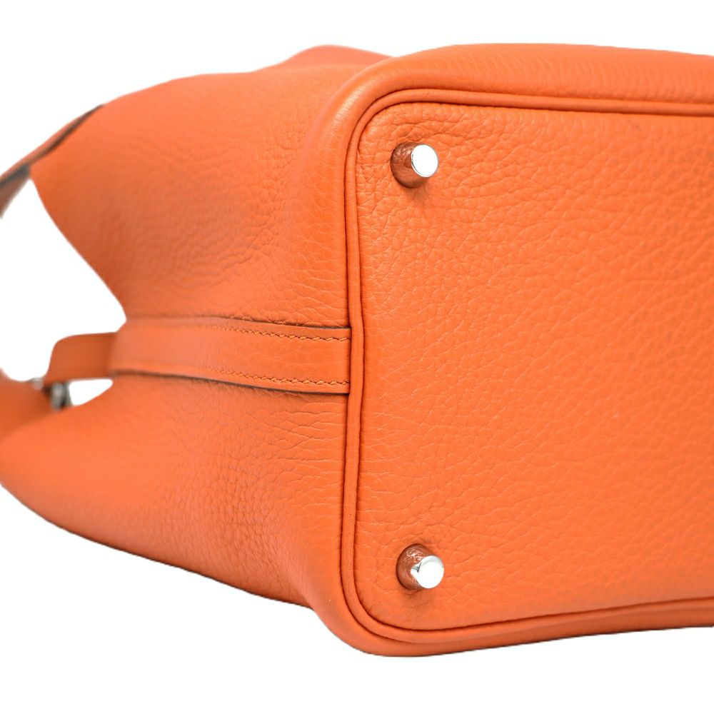 【リユース品】 エルメス HERMES バッグ ハンドバッグ ピコタンロック PM オレンジ/シルバー金具 【お取り寄せ】