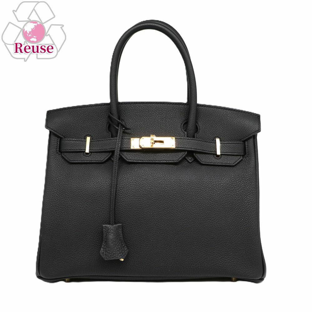【リユース品】 エルメス HERMES バッグ ハンドバッグ バーキン30 ブラック/ゴールド金具 【お取り寄せ】