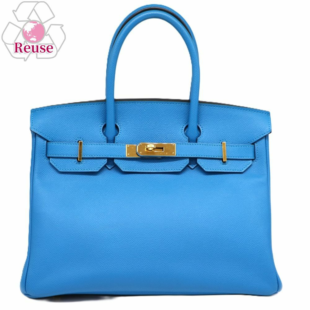 【リユース品】 エルメス HERMES バッグ ハンドバッグ バーキン30 ブルーザンジバル/ゴールド金具 【お取り寄せ】
