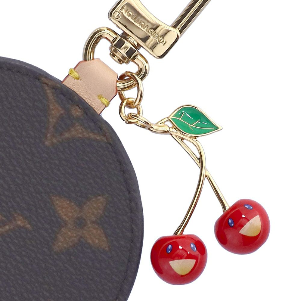 【リユース品】 ルイヴィトン LOUIS VUITTON 小物 キーホルダー LV × TM バッグチャーム･LV ミニ ミラー チェリー M02830 ブラウン系/レッド 【お取り寄せ】