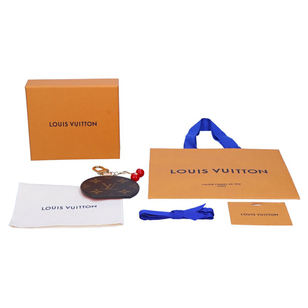 【リユース品】 ルイヴィトン LOUIS VUITTON 小物 キーホルダー LV × TM バッグチャーム･LV ミニ ミラー チェリー M02830 ブラウン系/レッド 【お取り寄せ】