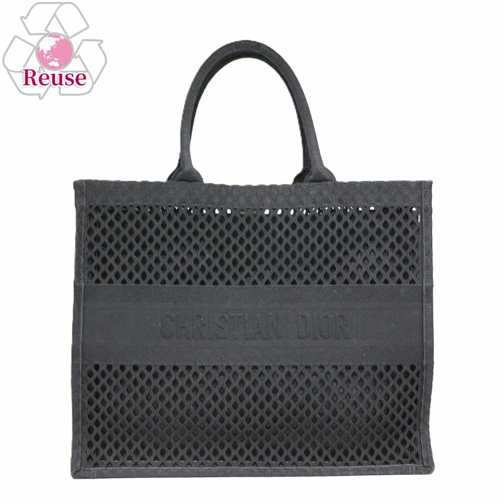 【リユース品】 ディオール DIOR バッグ トートバッグ ブックトート　ミディアム ブラック 【お取り寄せ】