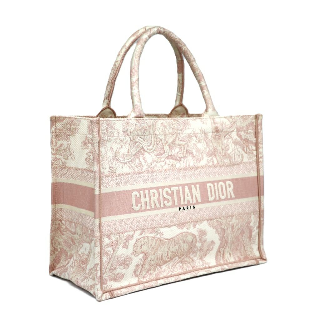【リユース品】 ディオール DIOR バッグ トートバッグ ブックトート　ミディアム ピンク系 【お取り寄せ】