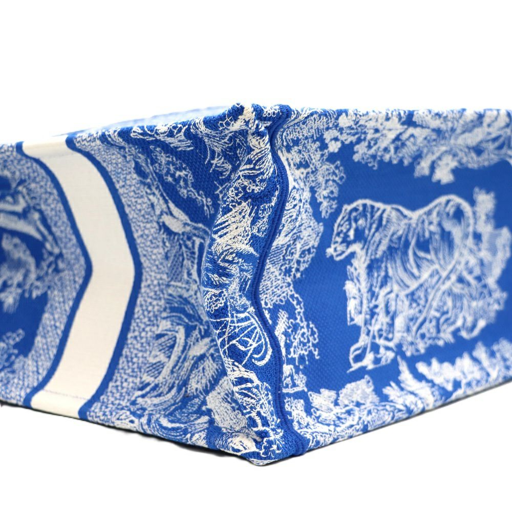 【リユース品】 ディオール DIOR バッグ トートバッグ ブックトート　ミディアム ブルー系 【お取り寄せ】