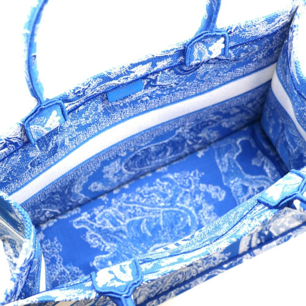 【リユース品】 ディオール DIOR バッグ トートバッグ ブックトート　ミディアム ブルー系 【お取り寄せ】