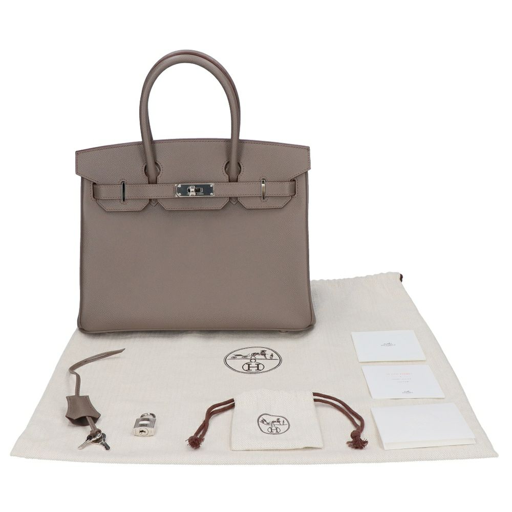 【リユース品】 エルメス HERMES バッグ ハンドバッグ バーキン30 エタン/シルバー金具 【お取り寄せ】
