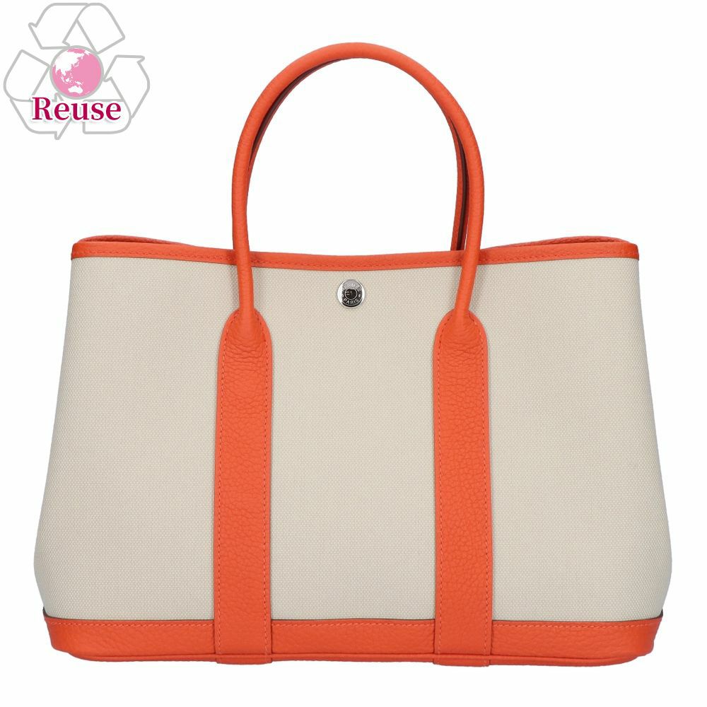 【リユース品】 エルメス HERMES バッグ ハンドバッグ ガーデンパーティ TPM オレンジ系 【お取り寄せ】
