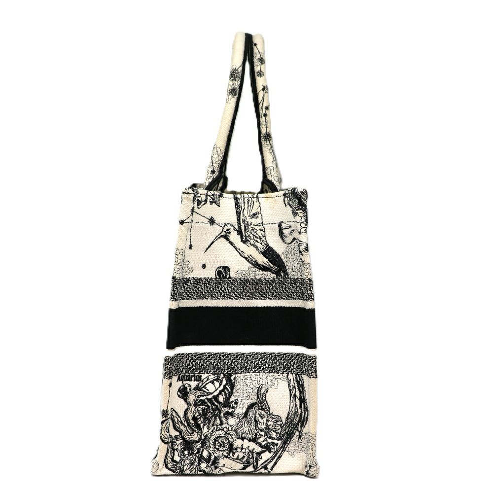 【リユース品】 ディオール DIOR バッグ トートバッグ ブックトート ミディアム ブラック/ホワイト 【お取り寄せ】