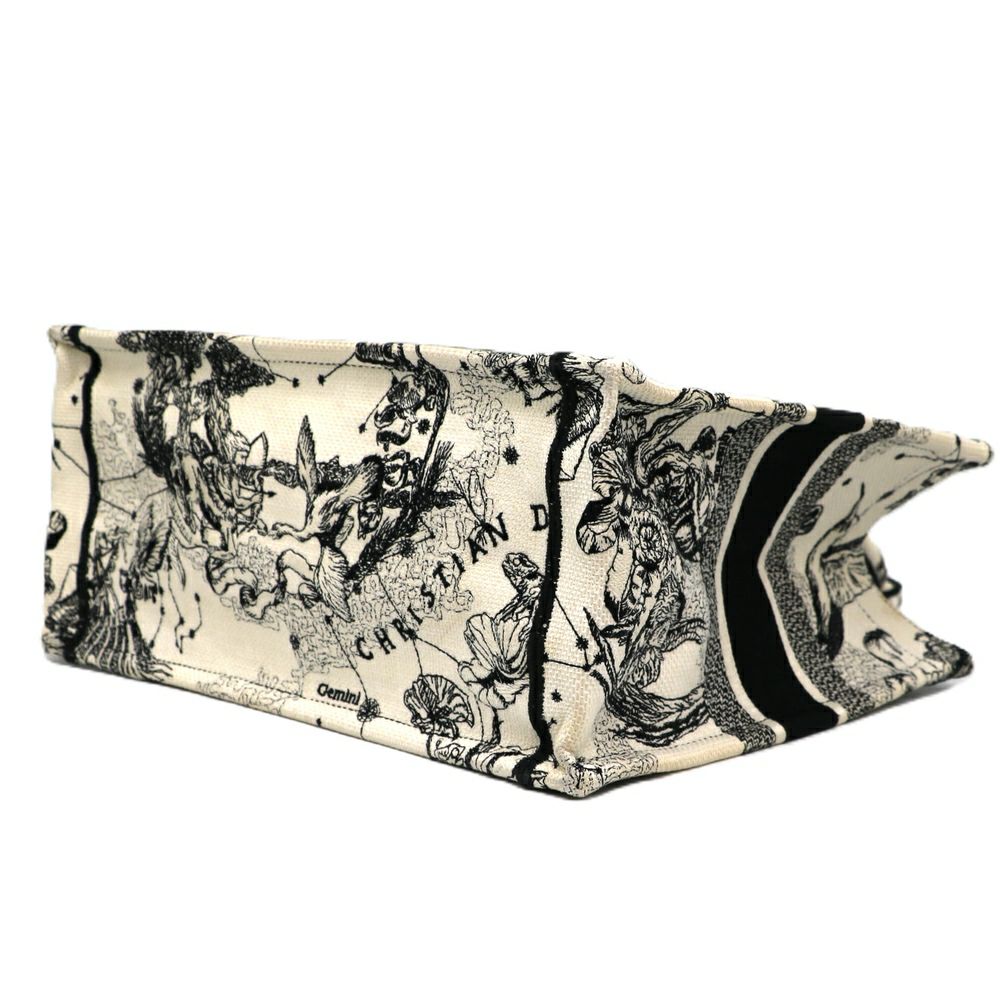 【リユース品】 ディオール DIOR バッグ トートバッグ ブックトート ミディアム ブラック/ホワイト 【お取り寄せ】