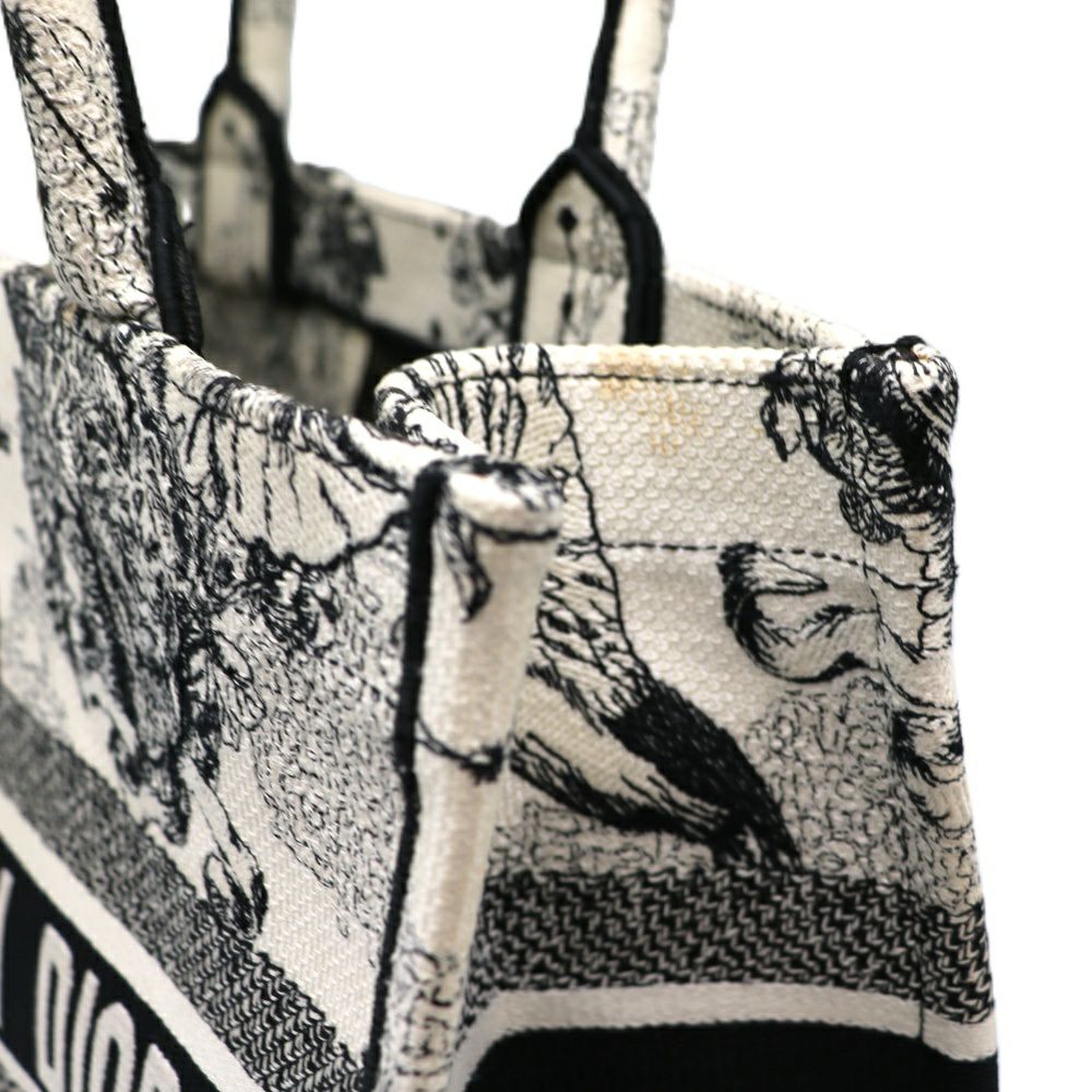 【リユース品】 ディオール DIOR バッグ トートバッグ ブックトート ミディアム ブラック/ホワイト 【お取り寄せ】