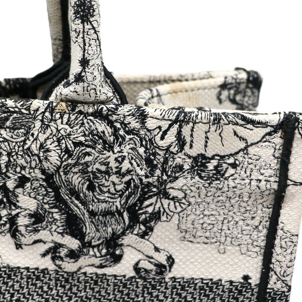 【リユース品】 ディオール DIOR バッグ トートバッグ ブックトート ミディアム ブラック/ホワイト 【お取り寄せ】