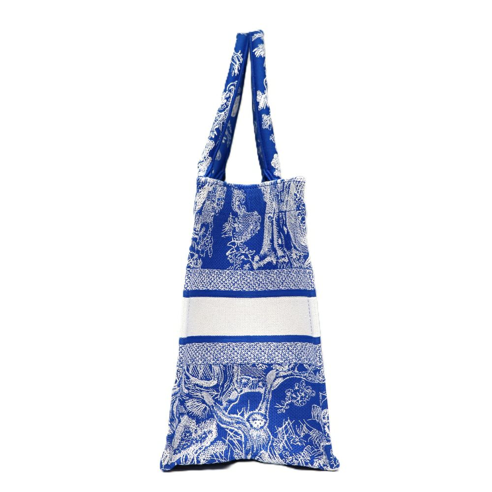 【リユース品】 ディオール DIOR バッグ トートバッグ ブックトート ミディアム ブルー/ホワイト 【お取り寄せ】