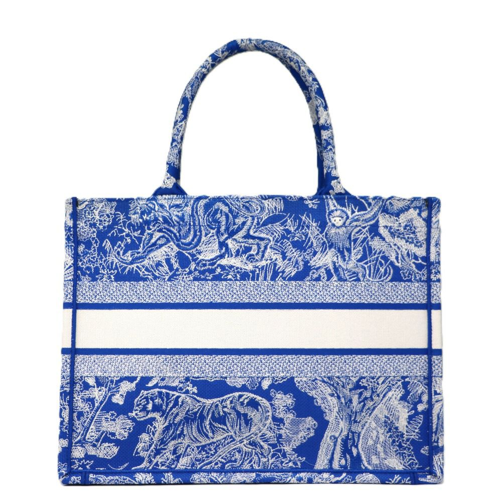 【リユース品】 ディオール DIOR バッグ トートバッグ ブックトート ミディアム ブルー/ホワイト 【お取り寄せ】