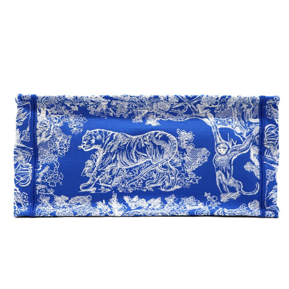 【リユース品】 ディオール DIOR バッグ トートバッグ ブックトート ミディアム ブルー/ホワイト 【お取り寄せ】