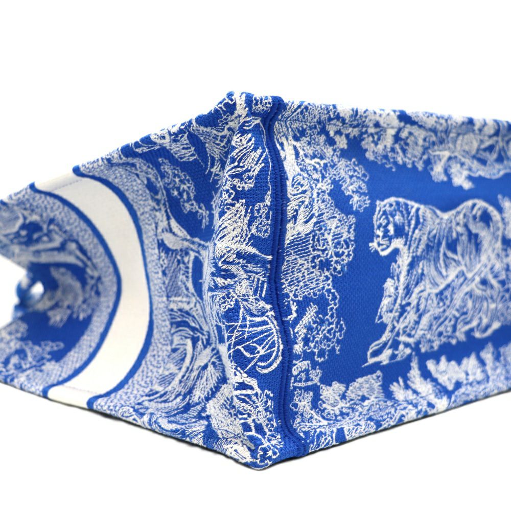 【リユース品】 ディオール DIOR バッグ トートバッグ ブックトート ミディアム ブルー/ホワイト 【お取り寄せ】