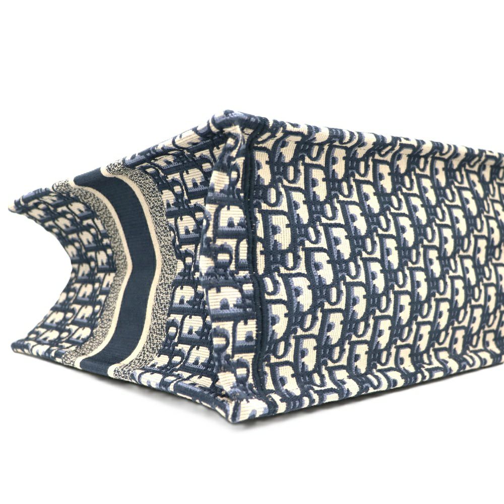 【リユース品】 ディオール DIOR バッグ トートバッグ ブックトート ミディアム ネイビー/ホワイト 【お取り寄せ】