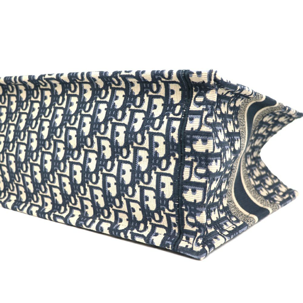 【リユース品】 ディオール DIOR バッグ トートバッグ ブックトート ミディアム ネイビー/ホワイト 【お取り寄せ】