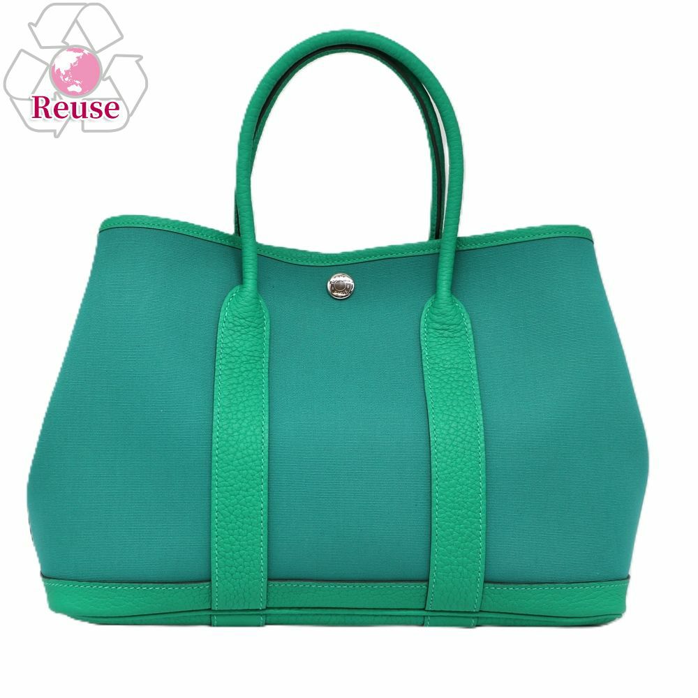 【リユース品】 エルメス HERMES バッグ トートバッグ ガーデンパーティTPM グリーン系 【お取り寄せ】