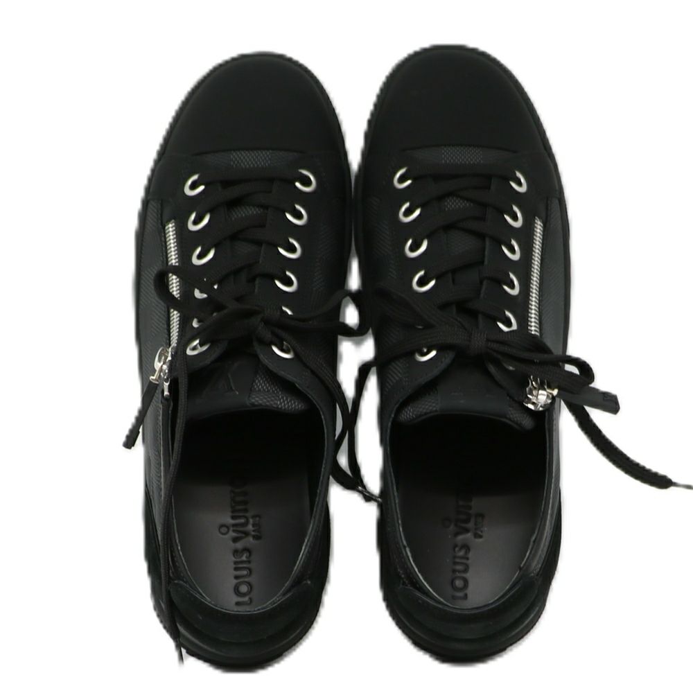 【リユース品】 ルイヴィトン LOUIS VUITTON 靴 メンズシューズ スニーカー ダミエ・グラフィット サイドジップスニーカー ブラック 【お取り寄せ】