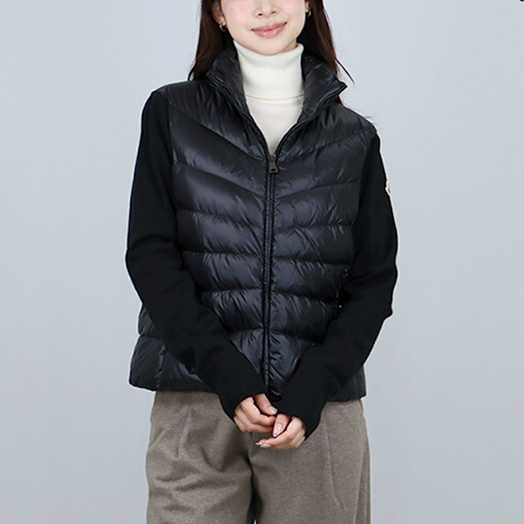 モンクレール MONCLER レディース ダウンジャケット ダウンニット セーター カーディガン 9B000 24 M1131 999 BLACK