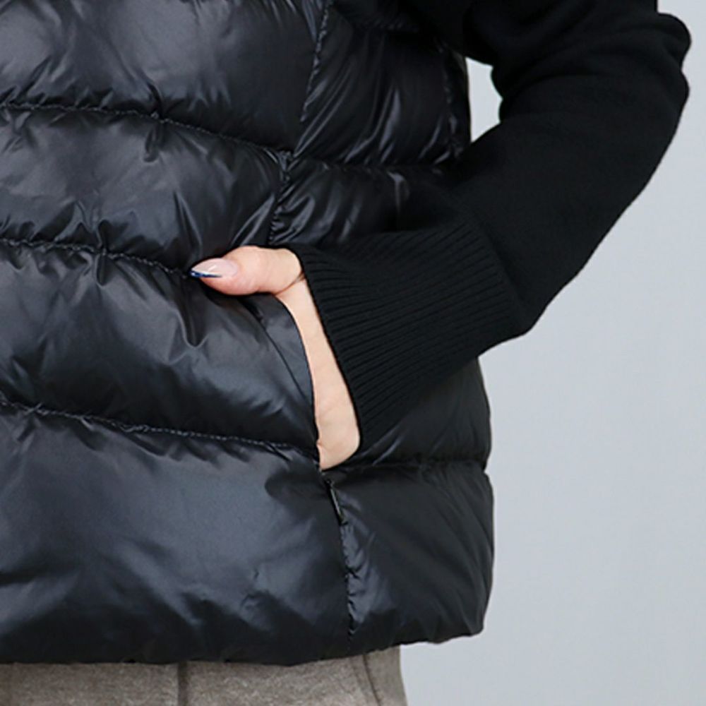 モンクレール MONCLER レディース ダウンジャケット ダウンニット セーター カーディガン 9B000 24 M1131 999 BLACK