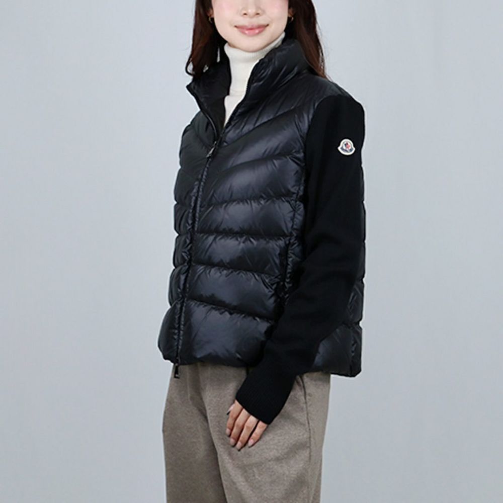 モンクレール MONCLER レディース ダウンジャケット ダウンニット セーター カーディガン 9B000 24 M1131 999 BLACK