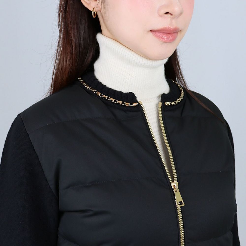 モンクレール MONCLER レディース ニットダウン ダウンカーディガン 9B000 17 M1241 999 BLACK