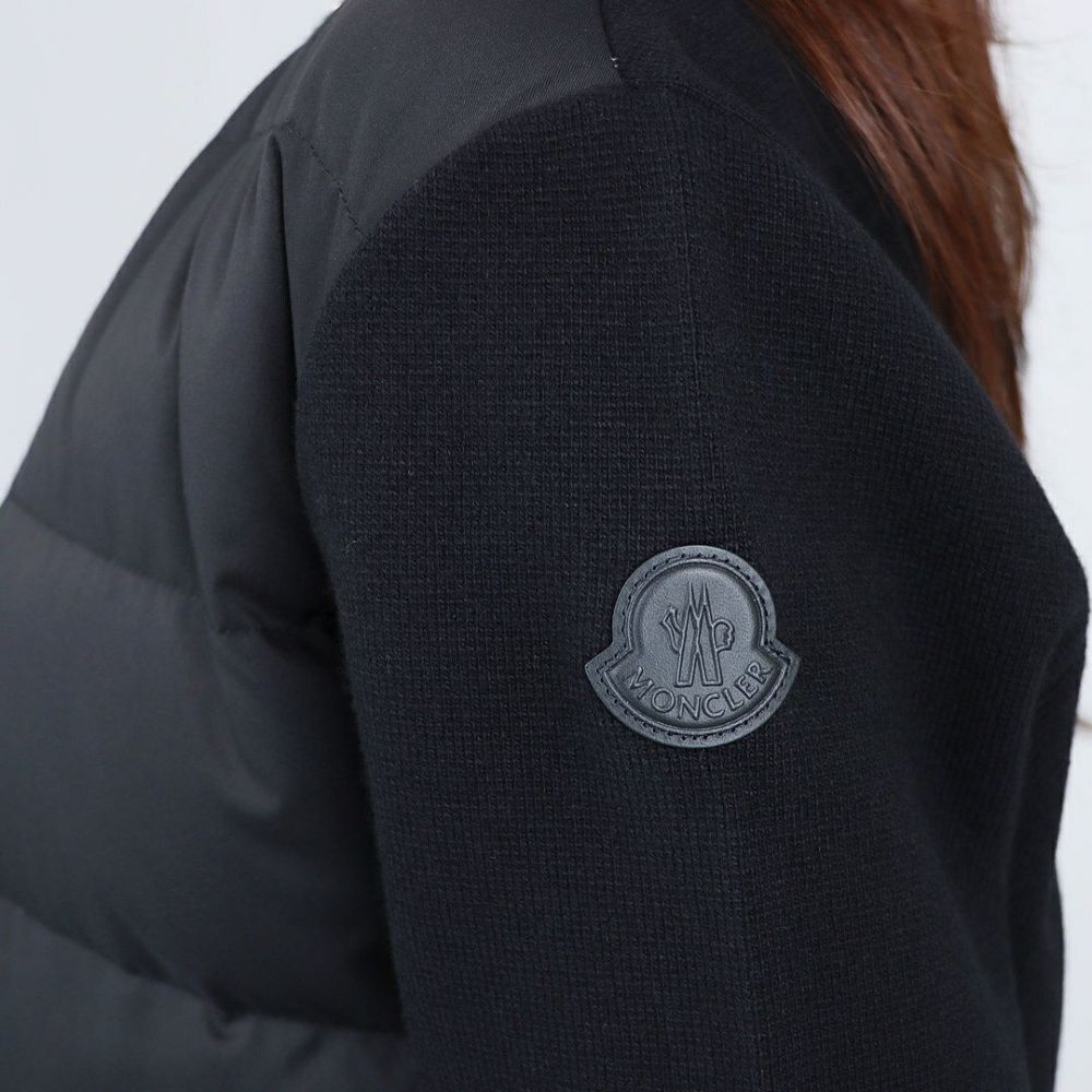 モンクレール MONCLER レディース ニットダウン ダウンカーディガン 9B000 17 M1241 999 BLACK
