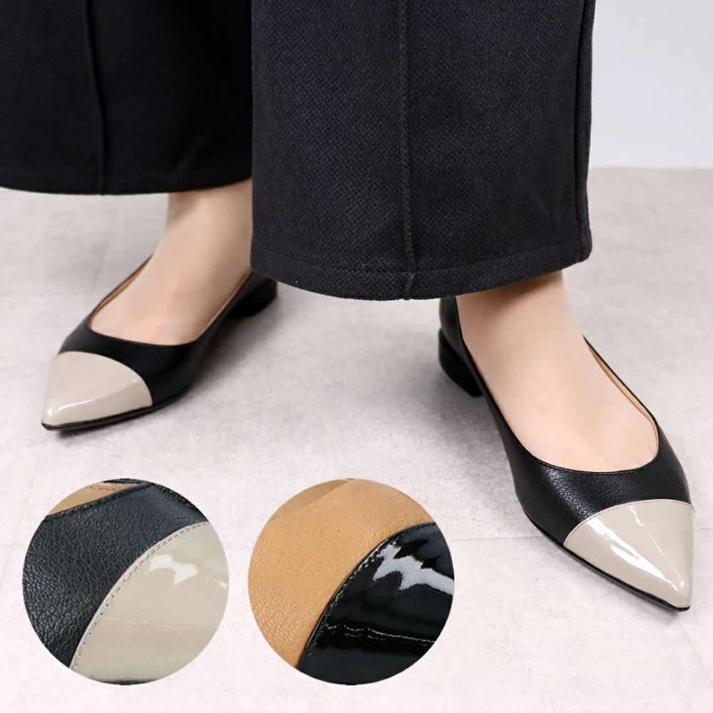 ファビオルスコーニ FABIO RUSCONI 靴 シューズ レディース ポインテッドトゥパンプス バイカラー F5082