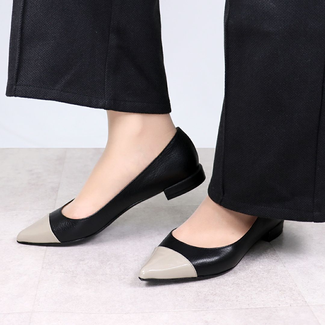 ファビオルスコーニ FABIO RUSCONI 靴 シューズ レディース ポインテッドトゥパンプス バイカラー F5082