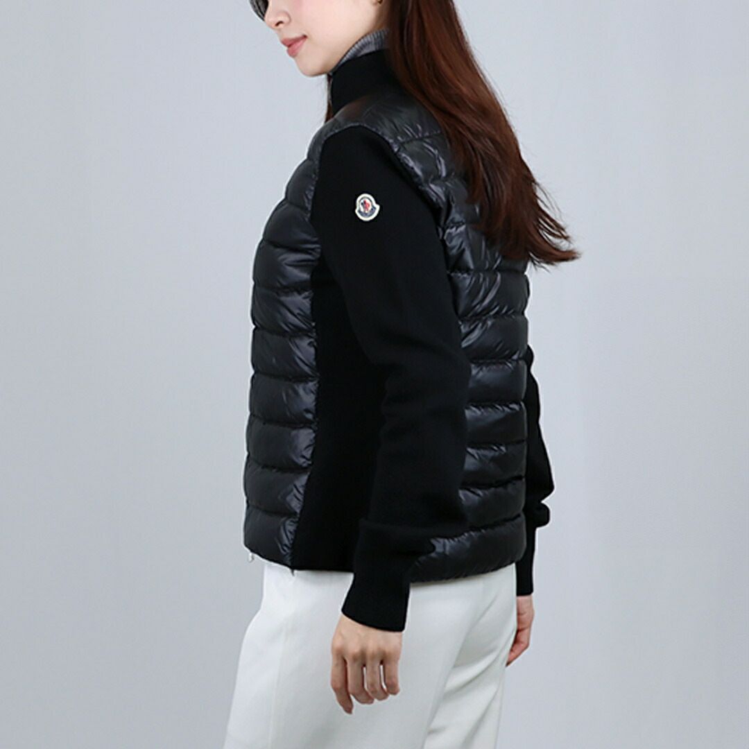 モンクレール MONCLER レディース ダウンジャケット ダウンニット セーター カーディガン 9B000 25 M1131 999 BLACK 【お取り寄せ】