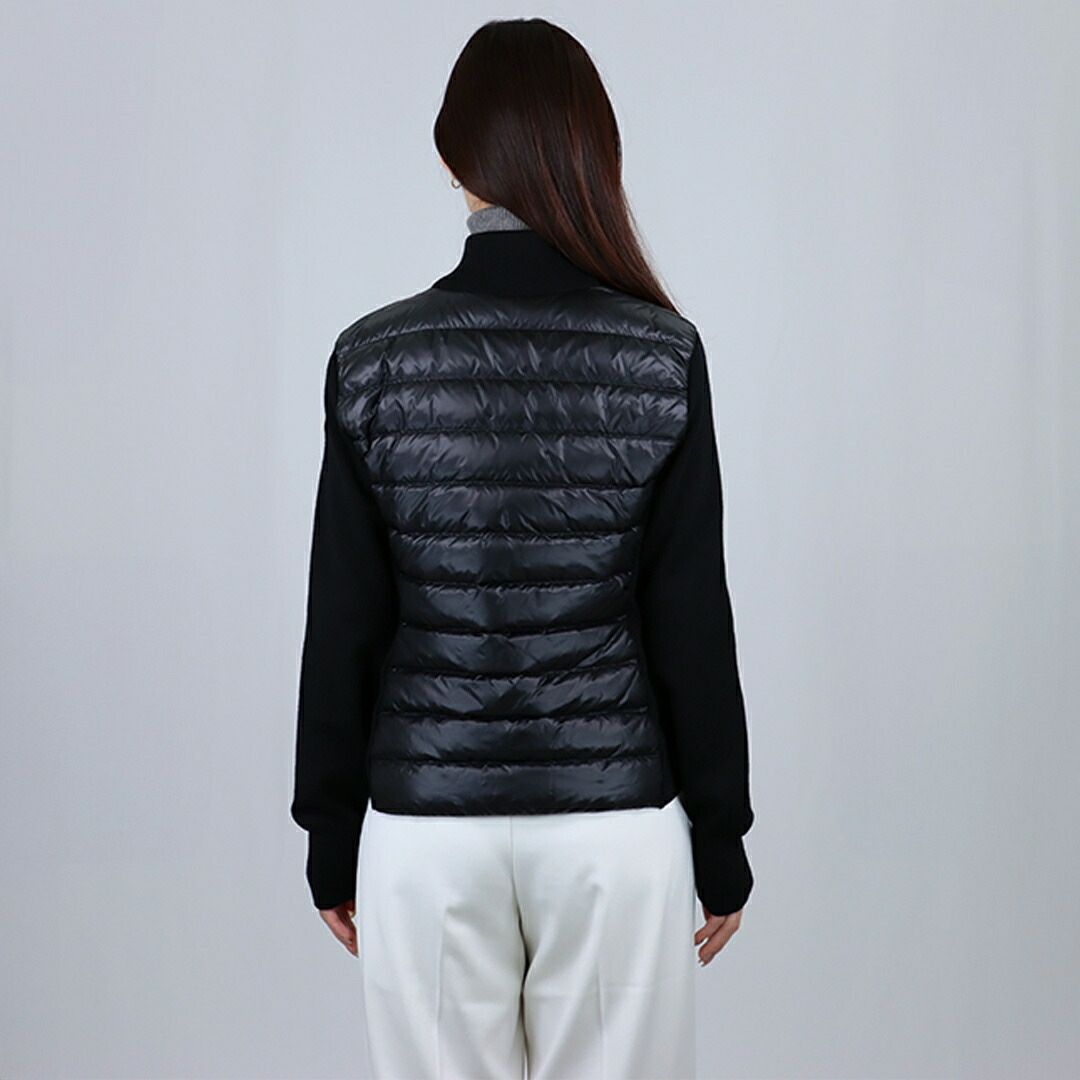 モンクレール MONCLER レディース ダウンジャケット ダウンニット セーター カーディガン 9B000 25 M1131 999 BLACK 【お取り寄せ】