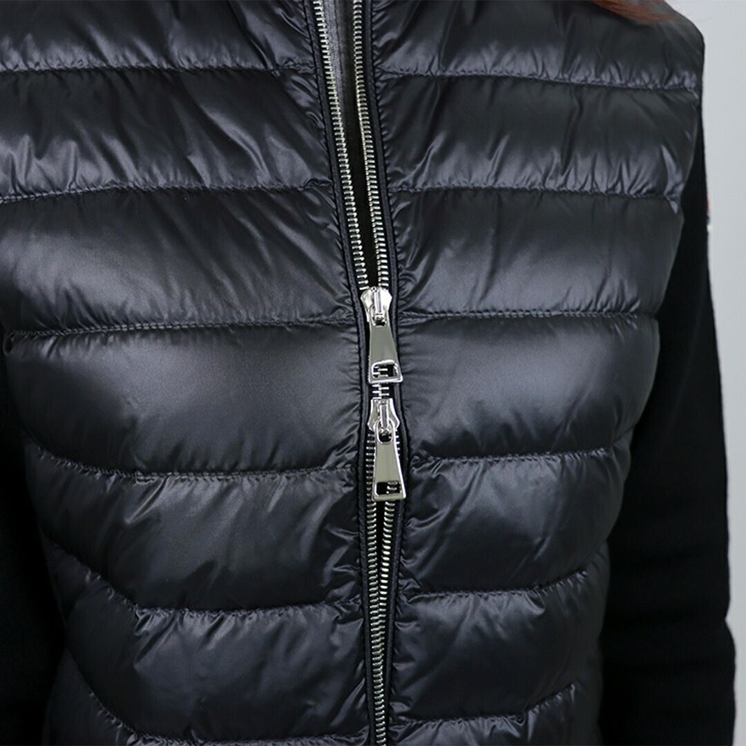 モンクレール MONCLER レディース ダウンジャケット ダウンニット セーター カーディガン 9B000 25 M1131 999 BLACK 【お取り寄せ】