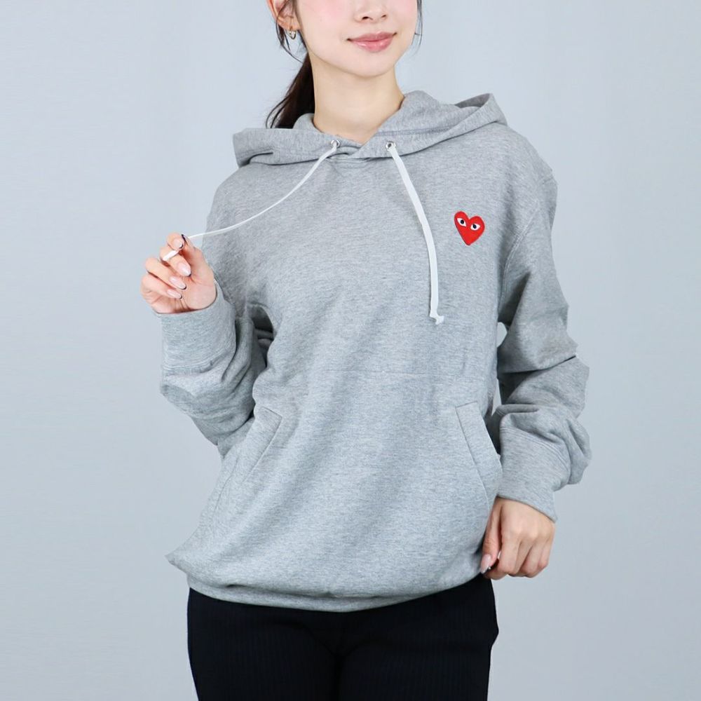 コムデギャルソン COMME DES GARCONS ユニセックス パーカー フーディ スウェット プルオーバー PLAY プレイ T170 SWEATSHIRT RED EMBLEM