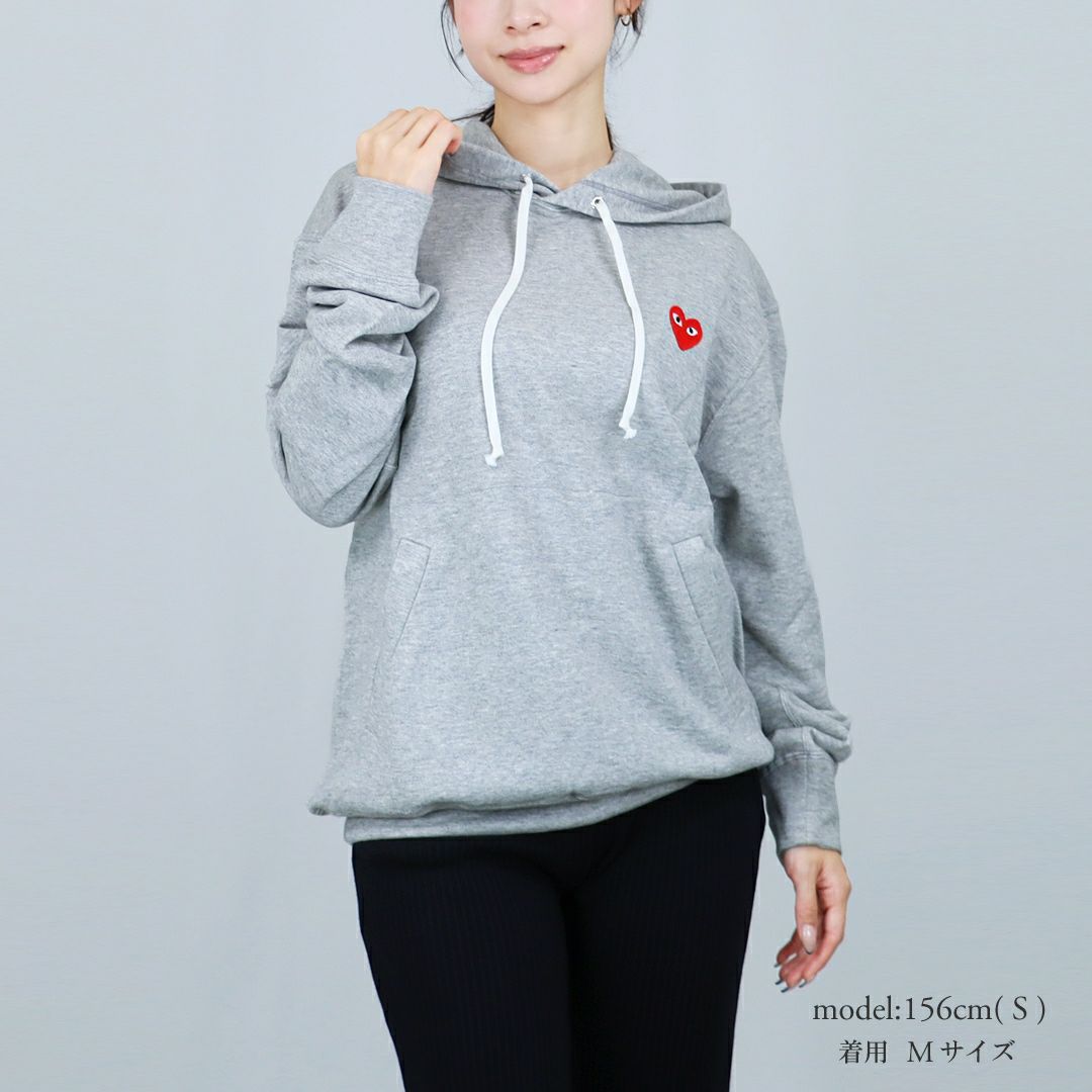 コムデギャルソン COMME DES GARCONS ユニセックス パーカー フーディ スウェット プルオーバー PLAY プレイ T170 SWEATSHIRT RED EMBLEM