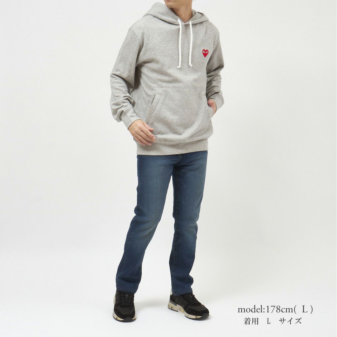 コムデギャルソン COMME DES GARCONS ユニセックス パーカー フーディ スウェット プルオーバー PLAY プレイ T170 SWEATSHIRT RED EMBLEM