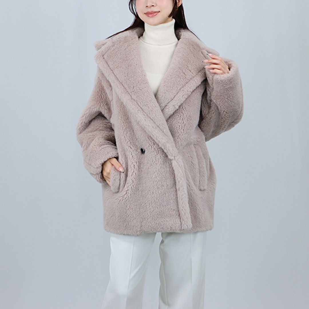 マックスマーラ MAXMARA レディース ショートコート ボアコート バージンウールコート OLGA オルガ テディベア 2521086032600