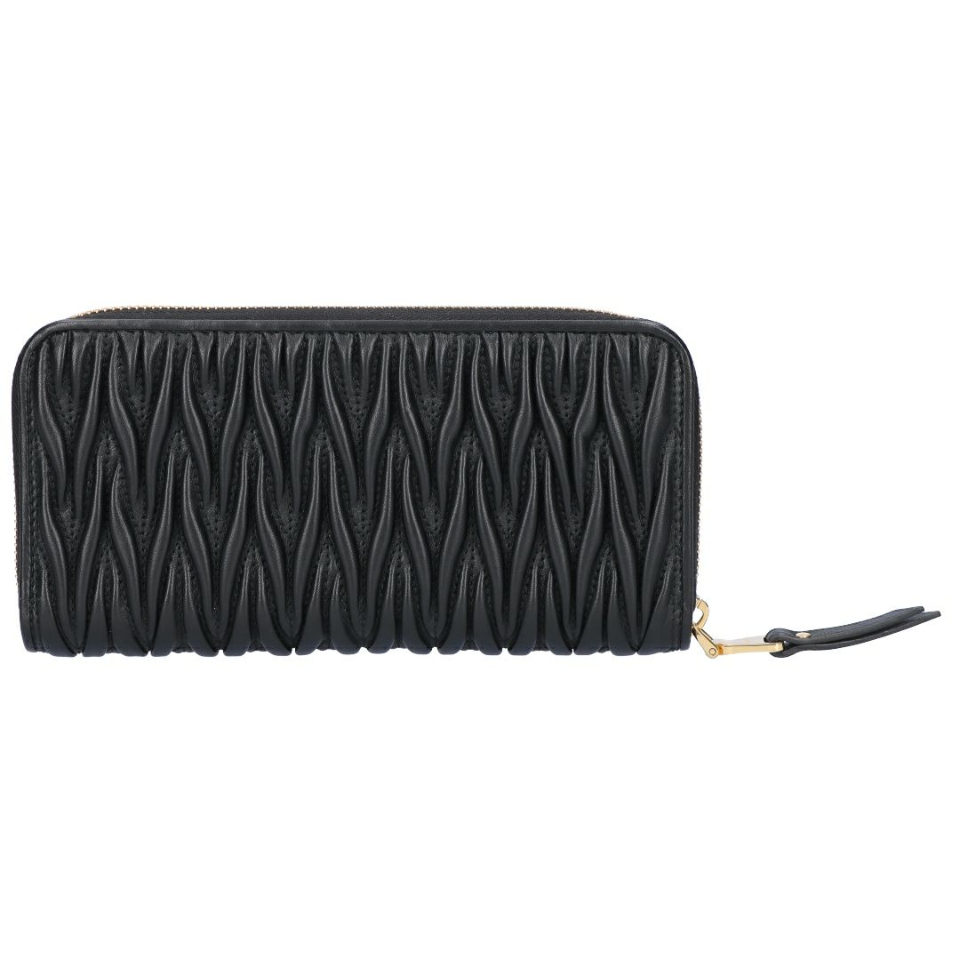 ミュウミュウ MIUMIU 長財布 ラウンド財布 MATELASSE マトラッセ マテラッセ 5ML506 AFPP F0002 NERO ラージ ナッパレザー ウォレット