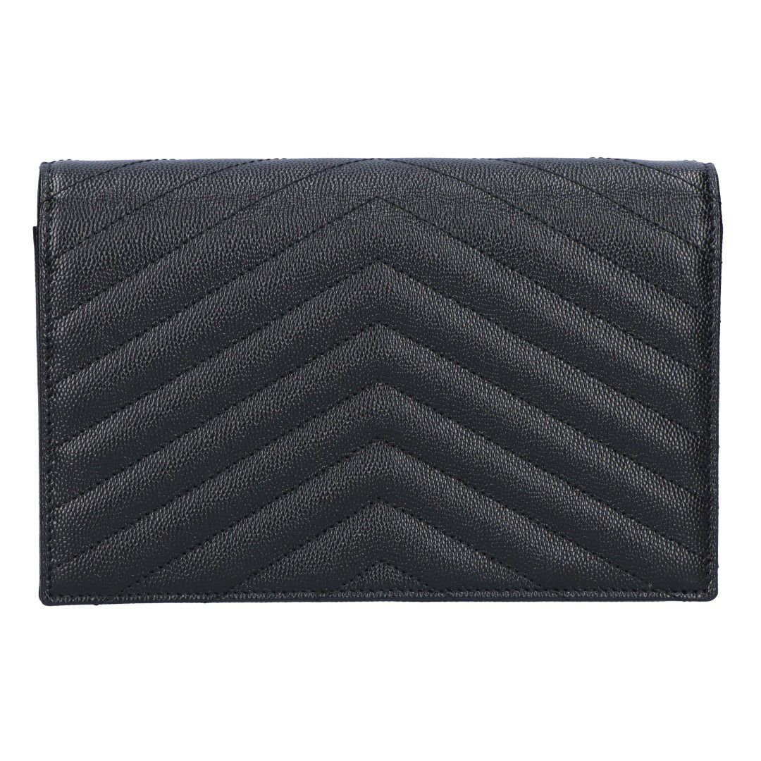 サンローランパリ SAINT LAURENT PARIS 長財布 チェーンウォレット ショルダーバッグ カサンドラ エンベロープ 742920 B0W01 1000 BLACK