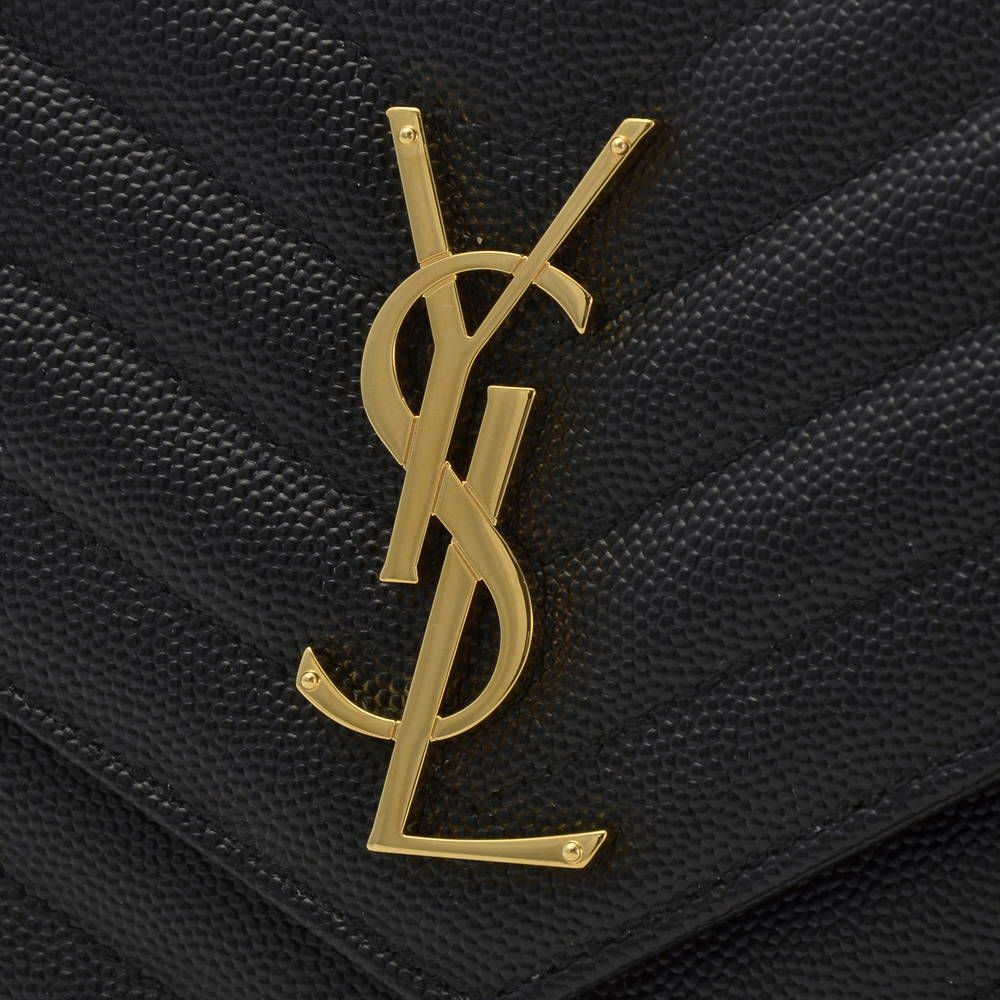 サンローランパリ SAINT LAURENT PARIS 財布 チェーンウォレット 377828-BOW01 1000 【MONOGRAMME SAINT LAURENT MATELASSE】 NERO