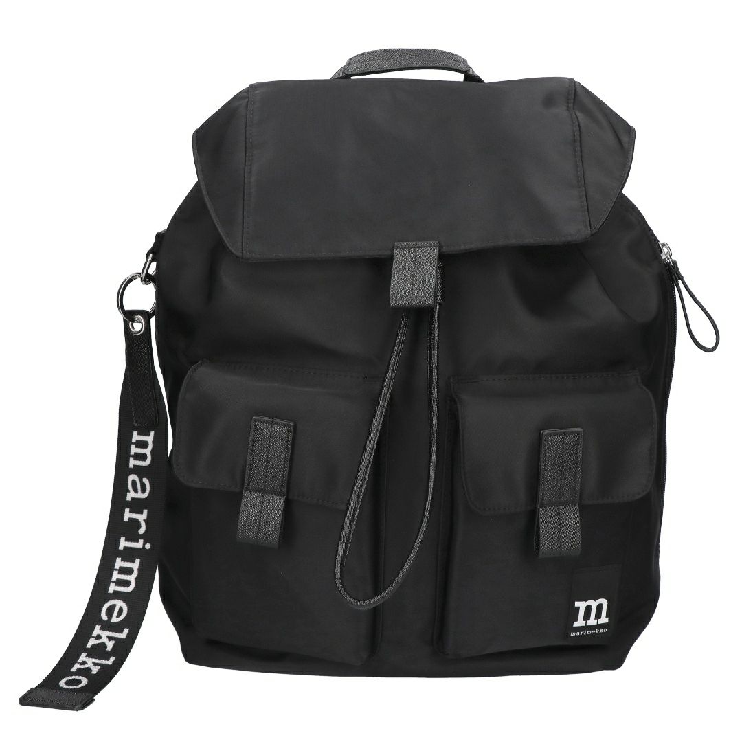 マリメッコ MARIMEKKO リュックサック バックパック BACKPACK L SOLID 91198 009 BLACK