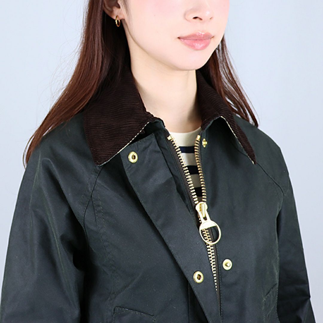 バブアー BARBOUR レディース オイル ワックス コーティング ジャケット ブルゾン BARBOUR MODERN BEADNELL WAX JACKET LWX1402 SG51 SAGE/AMCIENT