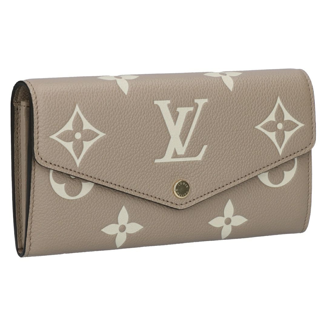 ルイヴィトン LOUIS VUITTON 長財布 フラップ財布 アンプラント M81049 ポルトフォイユ･サラ トゥルトレール クルーム