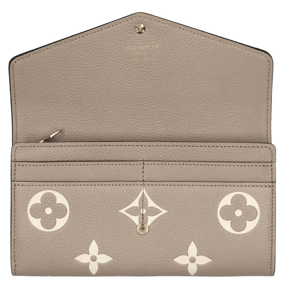 ルイヴィトン LOUIS VUITTON 長財布 フラップ財布 アンプラント M81049 ポルトフォイユ･サラ トゥルトレール クルーム