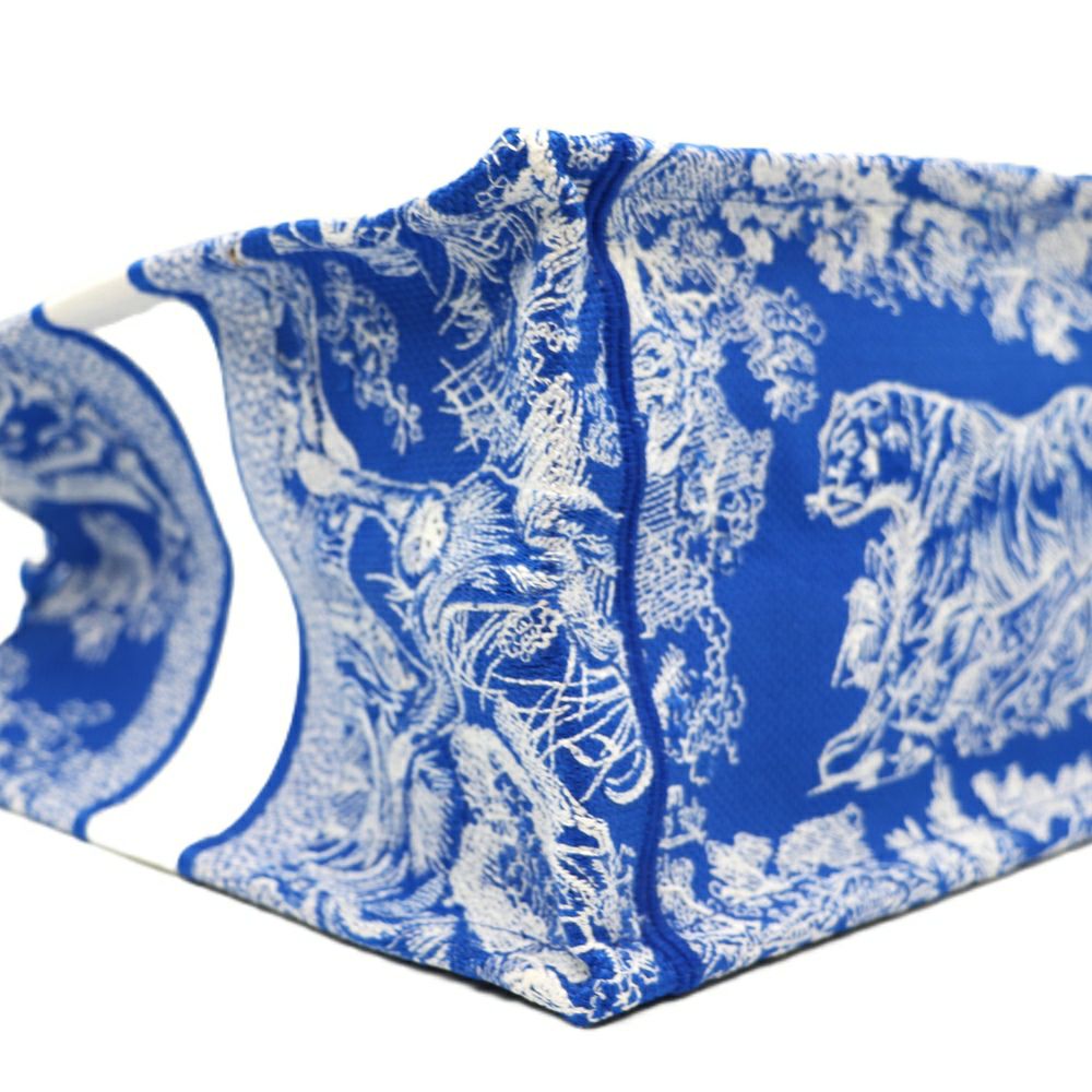 【リユース品】 ディオール DIOR バッグ トートバッグ ブックトート ミディアム ブルー/ホワイト 【お取り寄せ】