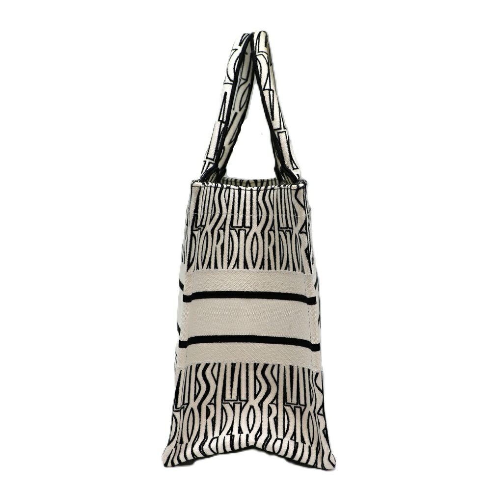 【リユース品】 ディオール DIOR バッグ トートバッグ ブックトート ミディアム ホワイト/ブラック 【お取り寄せ】